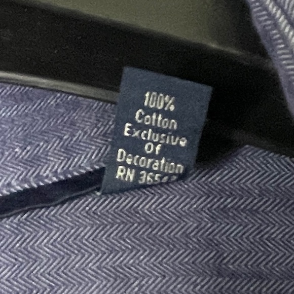 Tommy Hilfiger Men’s Blue Button Down Shirt Regular Fit Size XL 100% Cotton - Picture 7 of 11